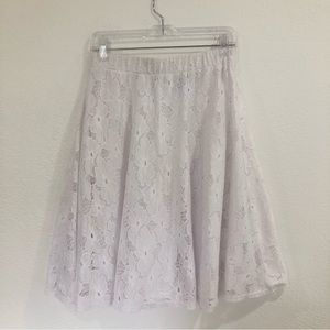 Notations White Lace Skirt